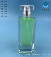 100ml晶白料厚底長(zhǎng)方形香水玻璃瓶